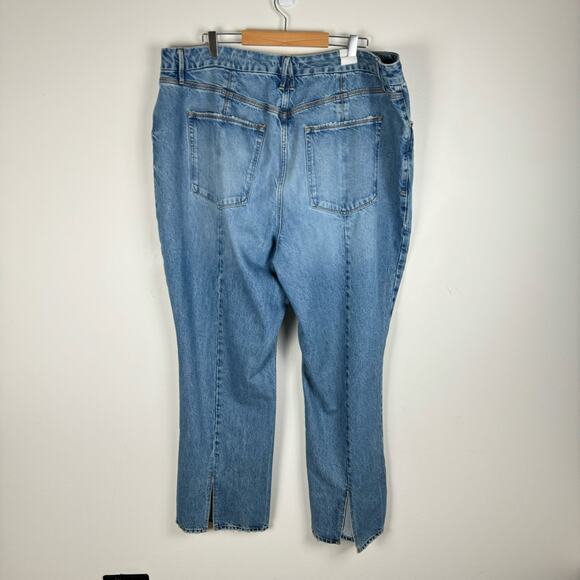 Good American Good 90s Split Back Hem Jeans Size 20 Plus NEW Indigo464 - Picture 4 of 14